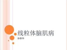 线粒体脑肌病schppt课件
