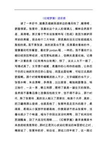 《红楼梦魇》读后感