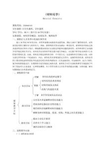 材料化學(xué)大綱