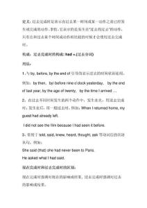 過去完成時(shí)