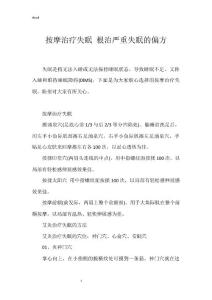 按摩治疗失眠 根治严重失眠的偏方