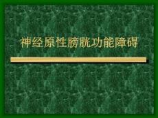 膀胱法神经原性膀胱功能障碍