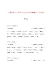 小升初作文-小升初范文-小升初素材-小升初作文
