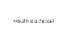 《神经原性膀胱》PPT课件