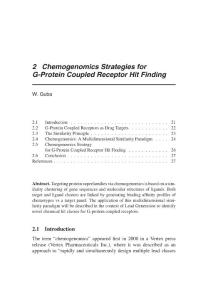 2-Chemogenomics Strategies for G-Protein Coupled Receptor Hit Finding