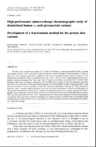 High-performance anion-exchange chromatographic study of