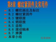 第八章.螺纹紧固件和常用件 清华大学机械制图教程第8章[