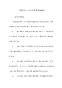乙肝症状,乙肝传播途径有哪些