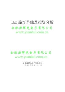 LED 路灯节能及投资分析