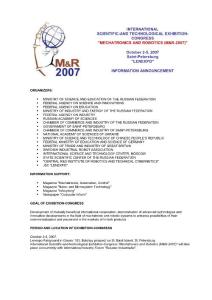 MECHATRONICS AND ROBOTICS (M