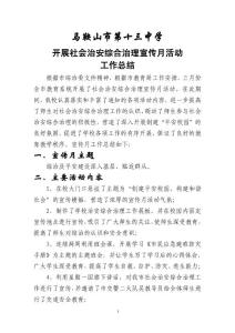 2009年社會治安綜合治理宣傳月活動工作總結