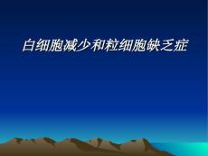 白细胞减少症及粒细胞缺乏症ok