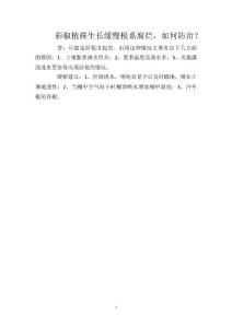 彩椒植株生长缓慢根系腐烂，如何防治？