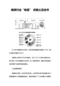 视频行业“地震” 优酷土豆合并