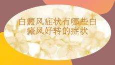 白癜风症状有哪些白癜风好转的症状-优质PPT课件