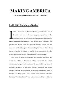全英文版 建造美国MAKING AMERICA——美国的社会与风俗（第一部分筑造国家1）