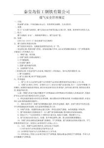 煤氣危險作業(yè)安全管理規(guī)定