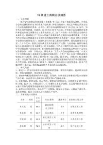 TG高速工具钢立项报告