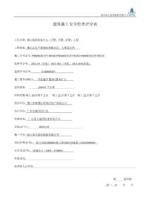 浙江某建設公司建筑施工安全季度檢查評分表