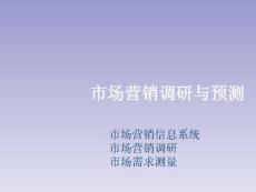 市場營銷調研與預測