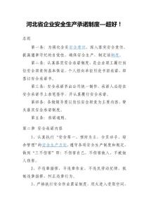 河北省企业安全生产承诺制度—超好！