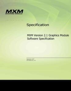 MXM Software Specification v2.1