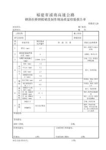 钢斜拉桥钢箱梁段制作现场质量检验报告单126