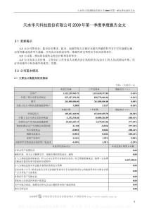 深市_002185_華天科技_2009年第一季度報(bào)告