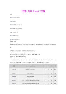 HTML DOM Event 對象