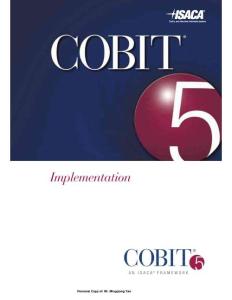 COBIT5 Implementation