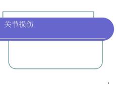 关节损伤讲稿课件
