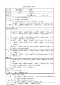 綜合管理部的崗位職責