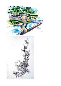 廬山老師景觀手繪作品