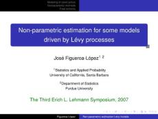 Non-parametric estimation for some models driven by Lévy processes