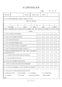 最終員工離職面談記錄表(試用版本)