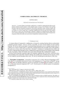 【16页精品】Combinatorial Reciprocity Theorems