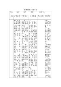 胆囊结石护理计划