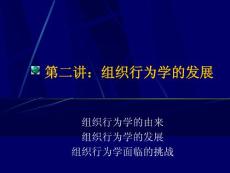 組織行為學的發展（PPT 12頁）