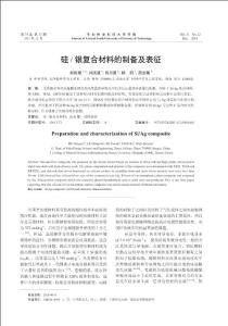 硅_銀復合材料的制備及表征