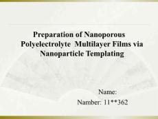Preparation of Nanoporous Polyelectrolyte  Multilayer Films via Nanoparticle Templating