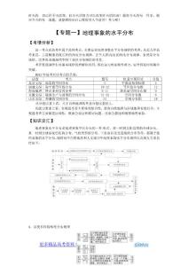 2012届高考地理二轮复习专题辅导全套