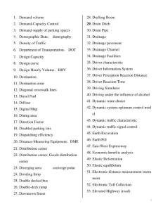 交通工程专业英语基本词汇