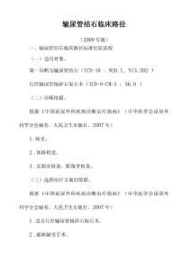 输尿管结石临床路径