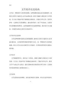 文竹怕冷还是怕热