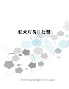 狂犬病伤口处理
