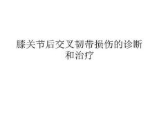 后交叉韧带损伤