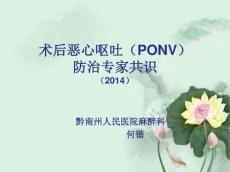 术后恶心呕吐防治