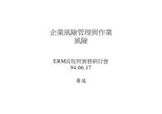 企業風險管與作業