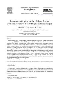 Response mitigation on the offshore floating