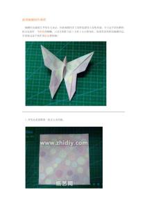 教你做--纸艺--折纸蝴蝶（一）